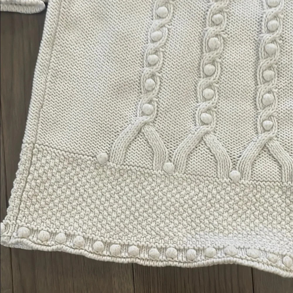 Cynthia Steffe Ivory Cable Knit Sweater Dress Size M Girls